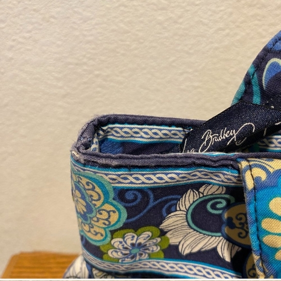 Vera Bradley Mod Floral Blue Hannah Quilted Handbag & Wallet - Picture 10 of 16